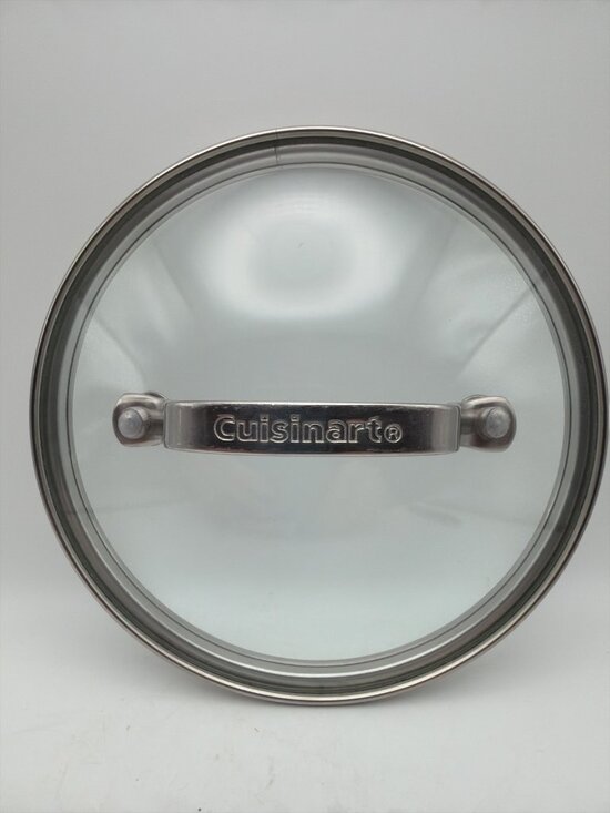 Cuisinart Other - Cuisinart‎ Pot Pan Lid Only Clear Glass 6.75" Outer Edges 6 1/8" Inner EUC